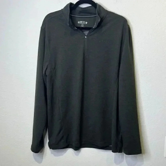 Orvis size large long sleeve soft 1/4 zip pullover - Picture 1 of 4